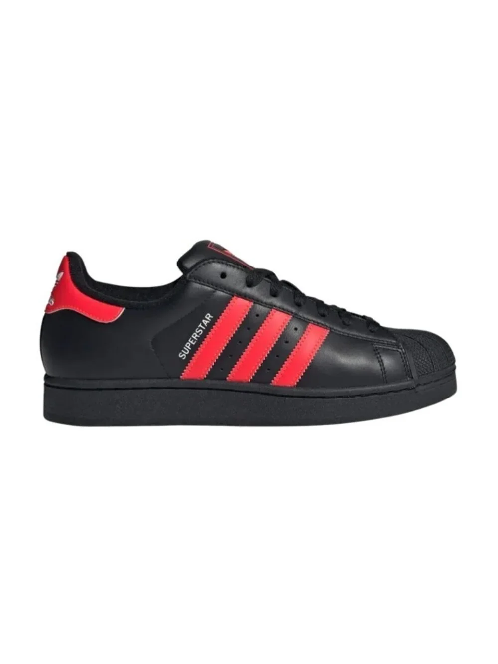 adidas Originals Superstar II Unisex Casual Shoes Black Lucid Red JQ3176 NEW